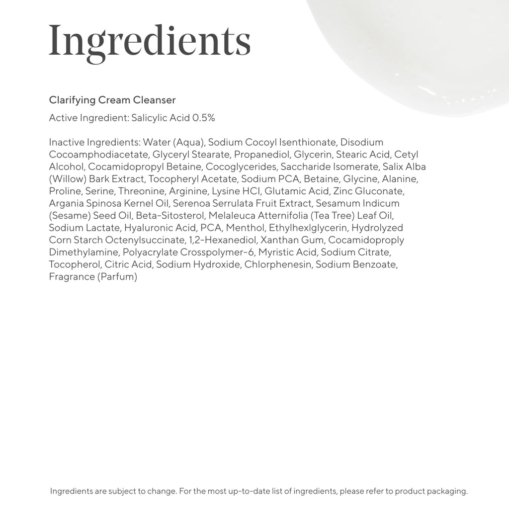Murad Acne Control Clarifying Cream Cleanser | Gentle Salicylic Acid Face Wash for Acne-Prone Skin