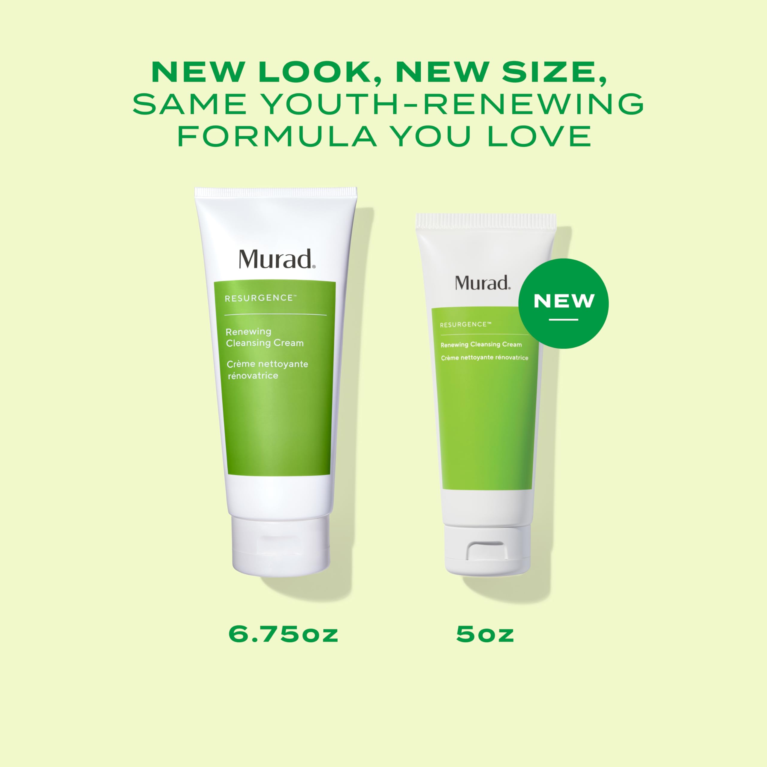Murad Renewing Cleansing Cream – Lactic Acid & Vitamin E Face Cleanser | 5 oz