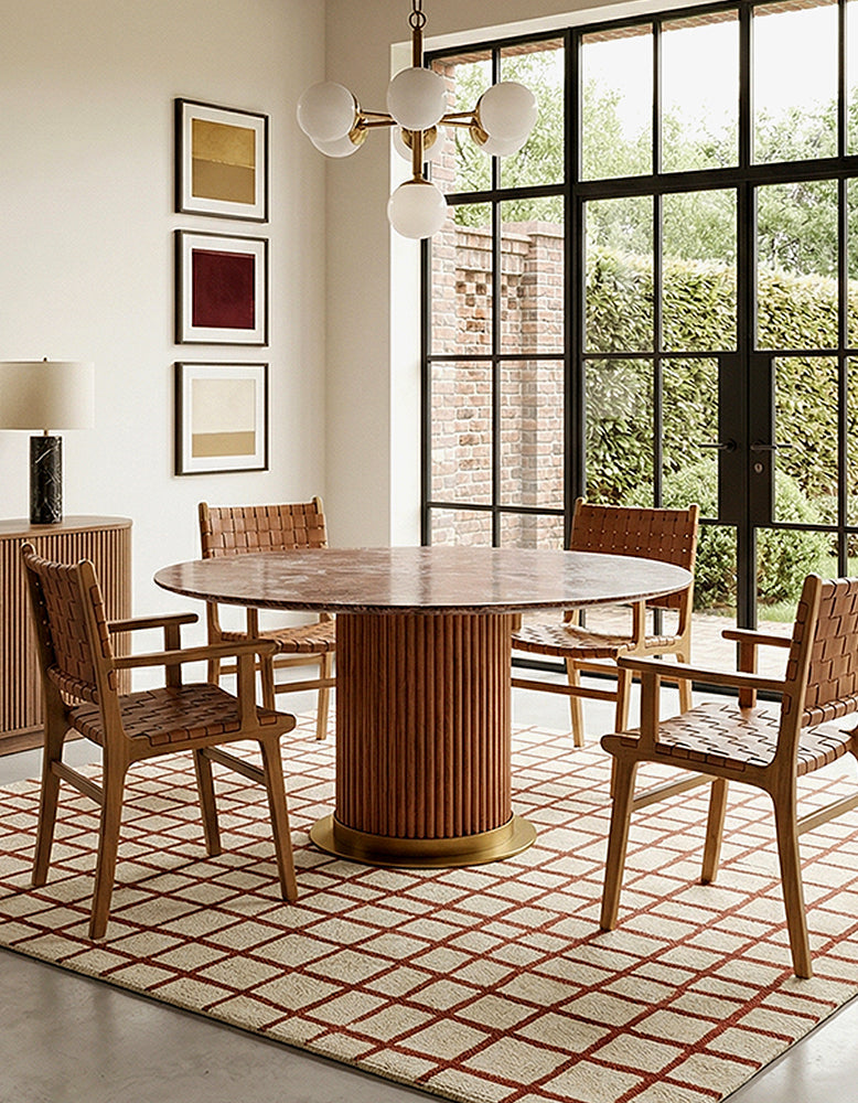 Murcell Oval Dining Table, Marble