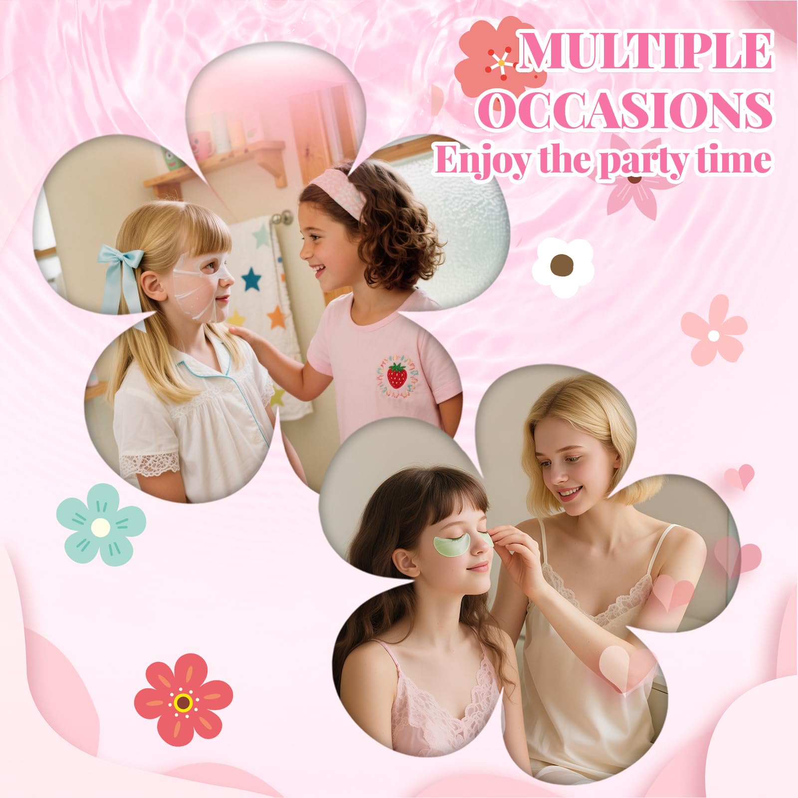 MUREND 120 PCS Spa Party Supplies for Girls – Sleepover Skincare Set