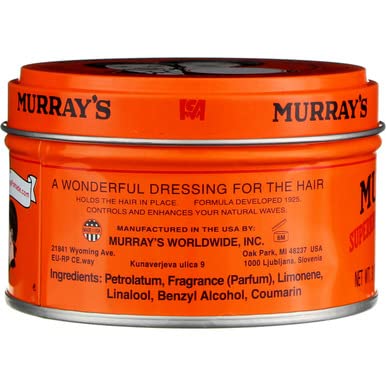 Murray's Superior Hair Dressing Pomade - 3 Oz (88 ml) - 3 Pack | Hold, Shine, No Acids or Alkalies