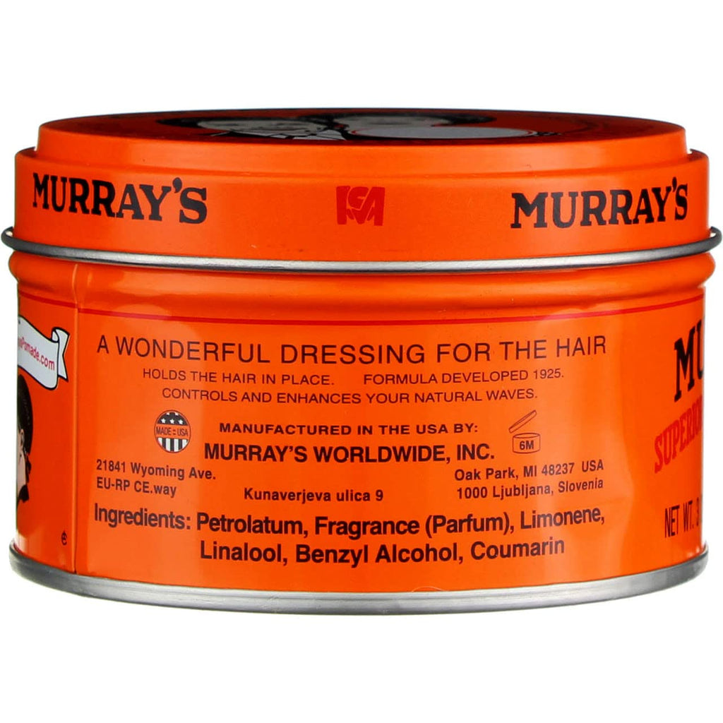 Murray's Superior Hair Dressing Pomade - 3 Oz (88 ml) - 3 Pack | Hold, Shine, No Acids or Alkalies