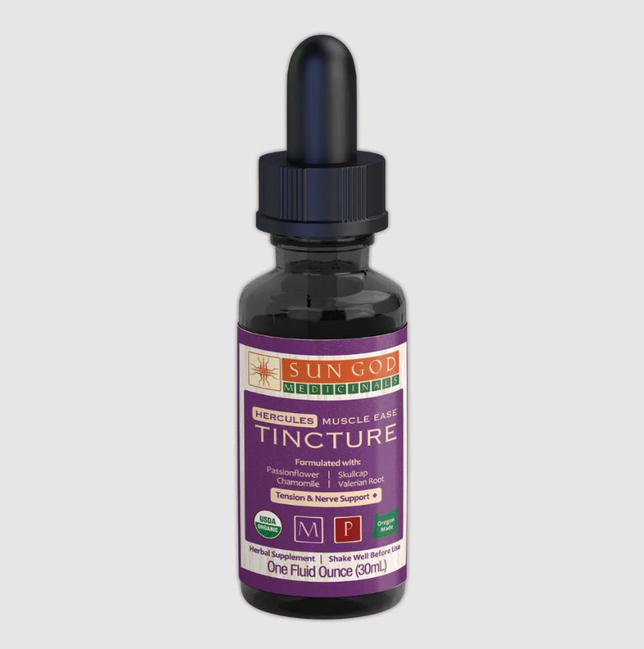 Hercules Muscle Ease Organic Herbal Tincture - MUSCLE CALMING