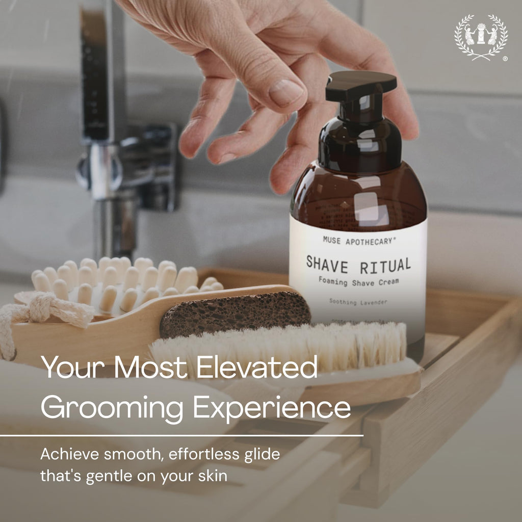 Muse Apothecary Foaming Shave Ritual – Natural Shaving Cream for Sensitive Skin