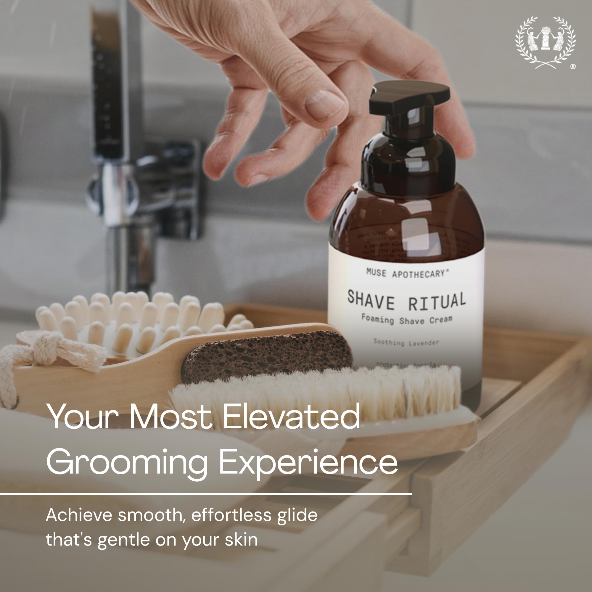 Muse Apothecary Foaming Shave Ritual – Natural Shaving Cream for Sensitive Skin