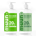 Muun Rice Water Shampoo & Conditioner Set for Hair Growth, Thinning Hair & Anti-Hair Loss – Biotin, Keratin & Caffeine