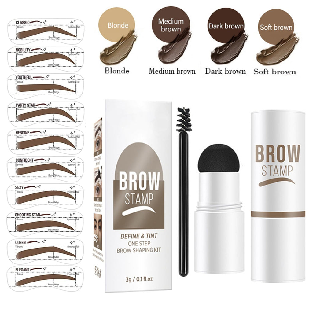 MVC Eyebrow Stencils & Stamp Kit – Easy, Natural Brows (Blonde)