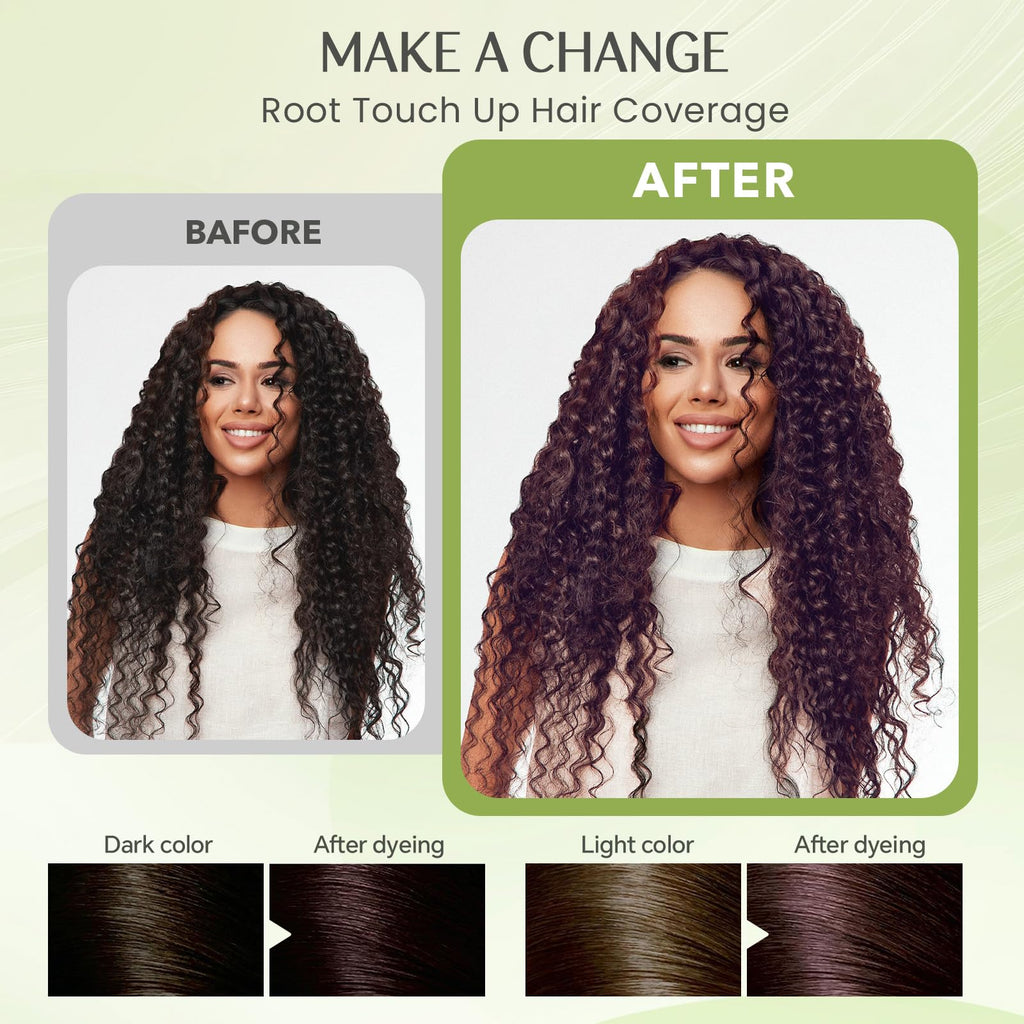 Mxvbaty Cherry Brown Hair Dye Shampoo 3-in-1 – Easy Root Touch-Up, Lasts 3-4 Weeks