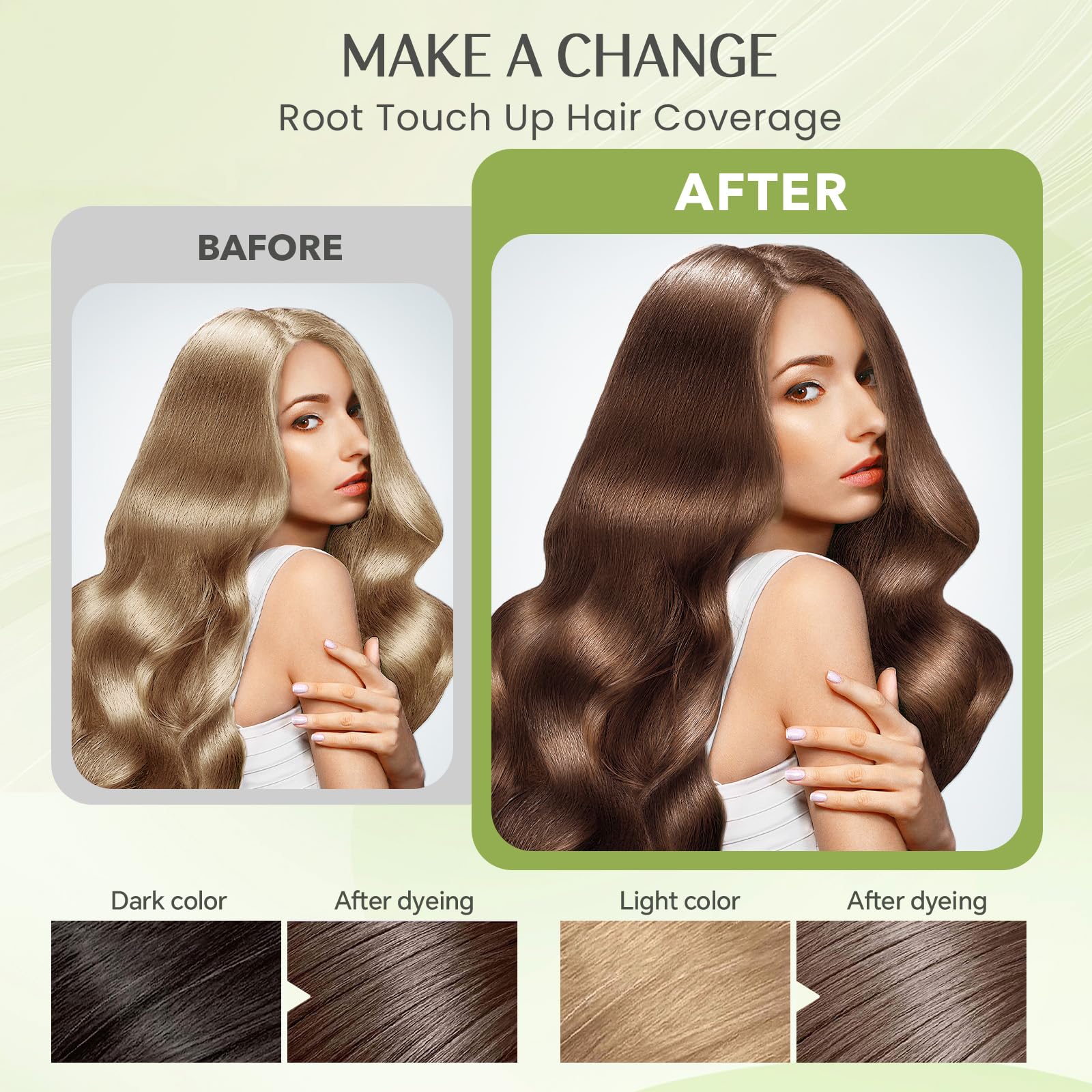 Mxvbaty Chestnut Brown Hair Dye Shampoo 3-in-1 – Instant Color, Root Touch Up, 16.9 oz