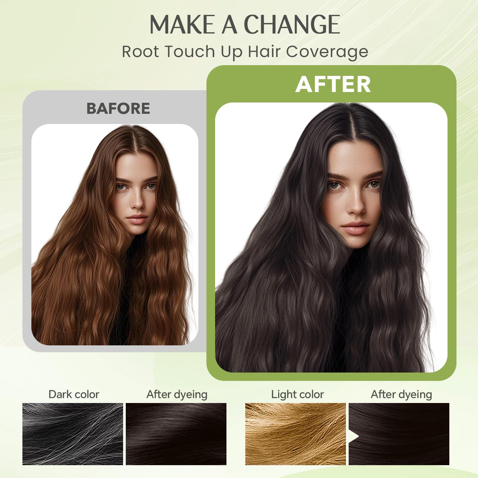 Mxvbaty Hair Dye Shampoo 3-in-1 – Instant Natural Color, Root Touch Up, 16.9 fl oz