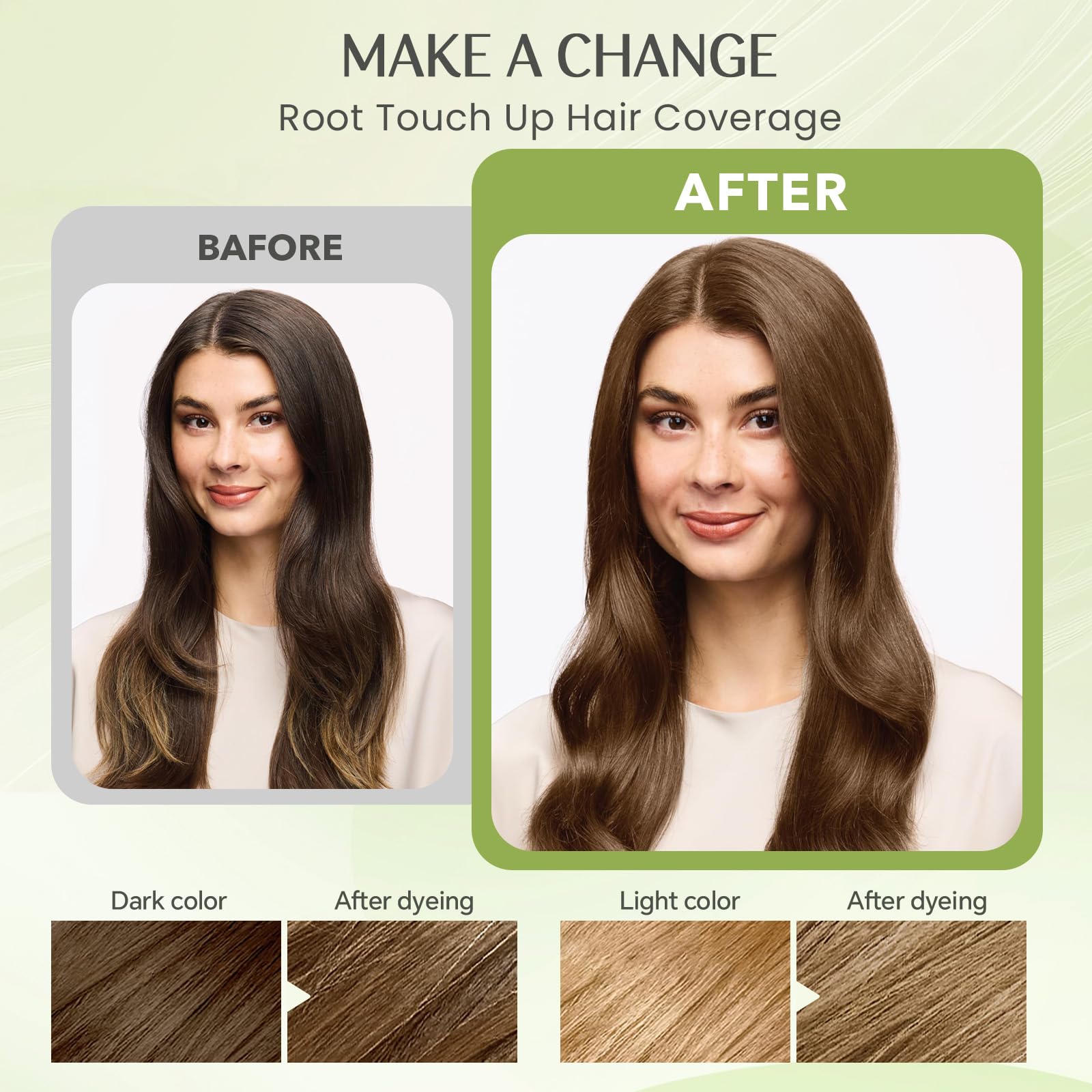 Mxvbaty Light Brown Hair Dye Shampoo 3-in-1 | Root Touch Up, 16.9 oz