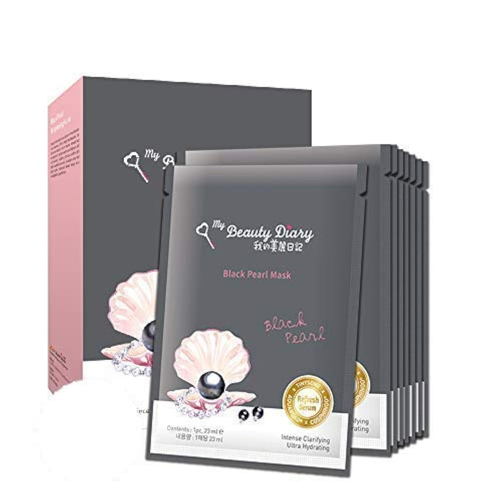 My Beauty Diary Black Pearl Brightening Facial Mask (8 Sheets) – New English Version