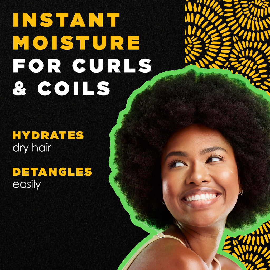 MY BLACK IS BEAUTIFUL Detangler Spray – Sulfate Free, Coconut Oil, Honey & Turmeric, 7.6 fl oz