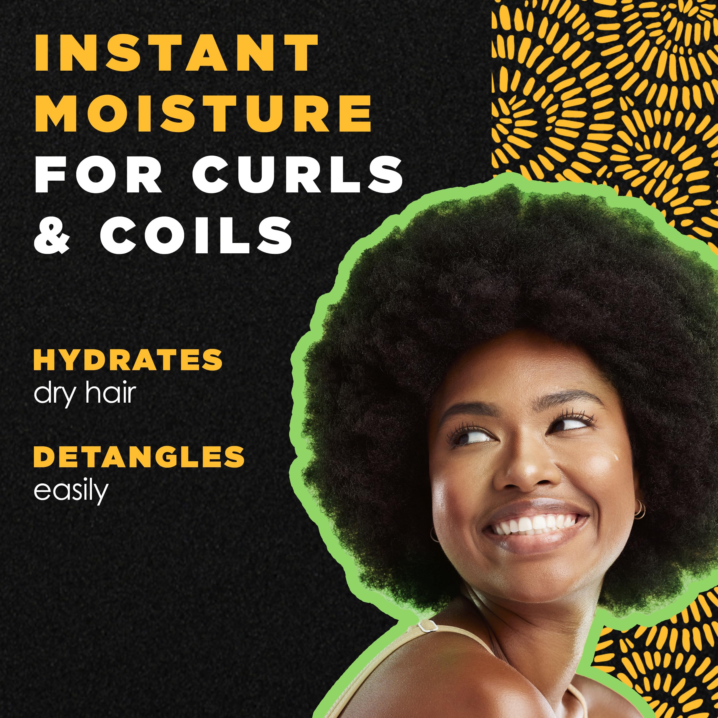 MY BLACK IS BEAUTIFUL Detangler Spray – Sulfate Free, Coconut Oil, Honey & Turmeric, 7.6 fl oz