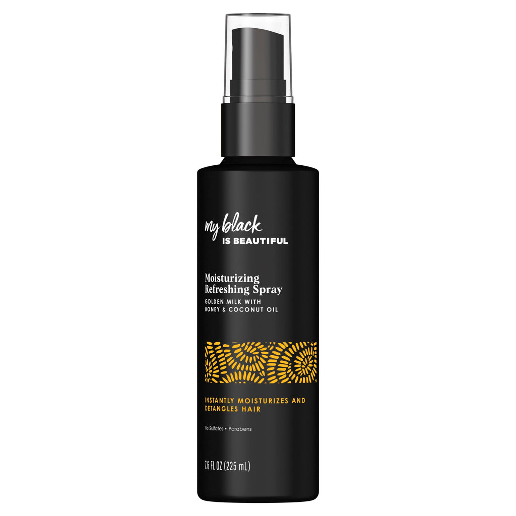 MY BLACK IS BEAUTIFUL Detangler Spray – Sulfate Free, Coconut Oil, Honey & Turmeric, 7.6 fl oz