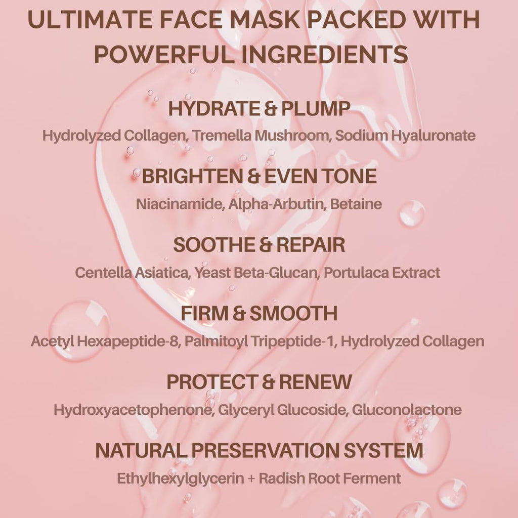 My Flexy Bio Collagen Overnight Mask – Peptides, Hyaluronic Acid & Antioxidants (4 Pack)