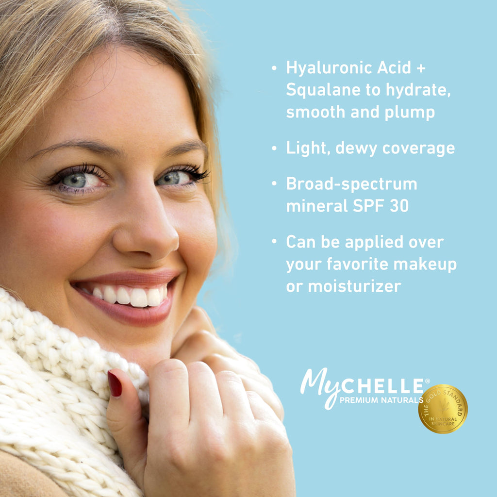 MyCHELLE Medium/Dark 3-in-1 Super Serum | Tinted Moisturizer with Mineral SPF 1 oz