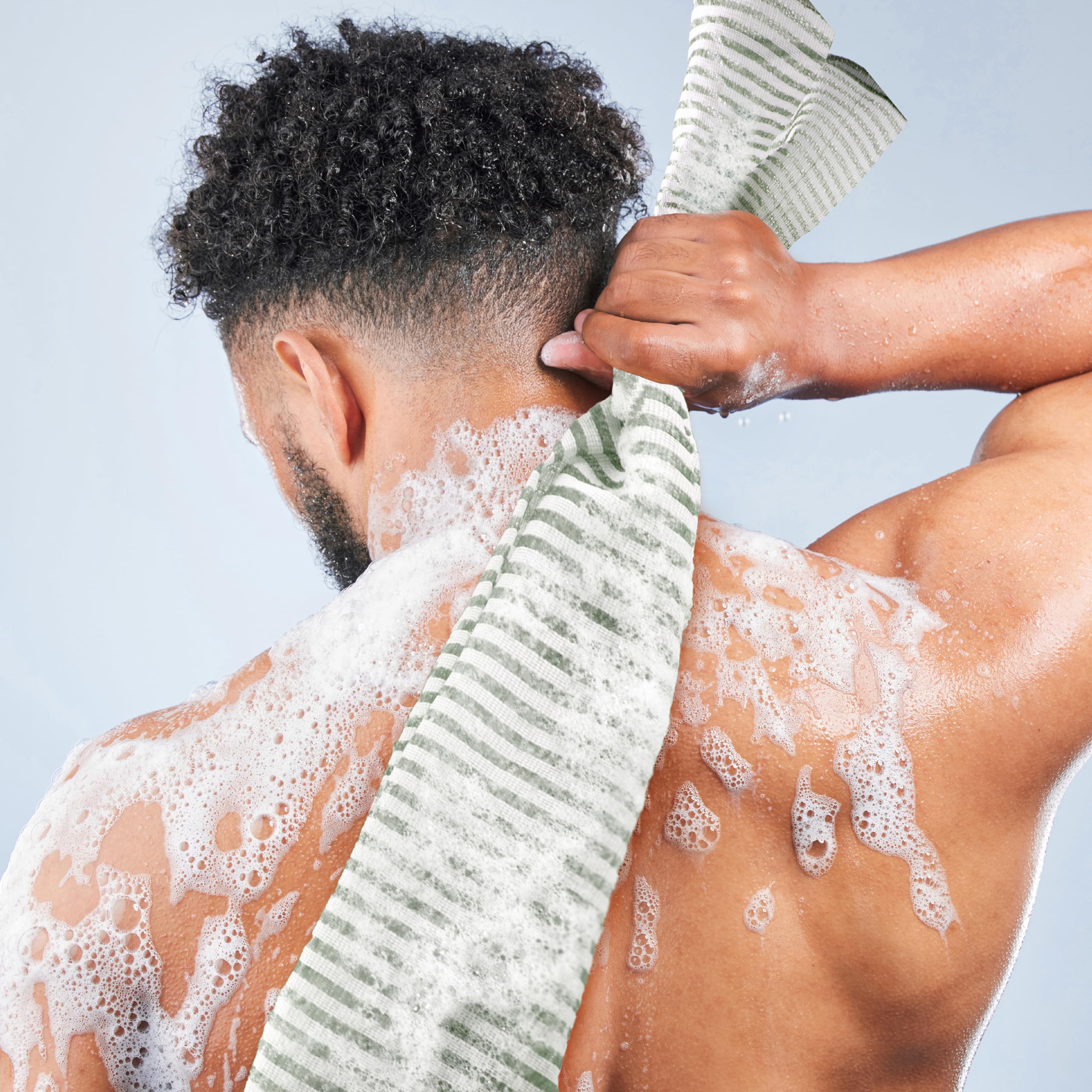 myHomeBody Extra Long Exfoliating Washcloth – 43.3-Inch Back Scrubber, Set of 2