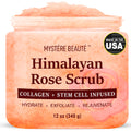 MYSTÉRE BEAUTÉ Himalayan Salt Body Scrub 12 oz – Collagen & Stem Cells Exfoliant