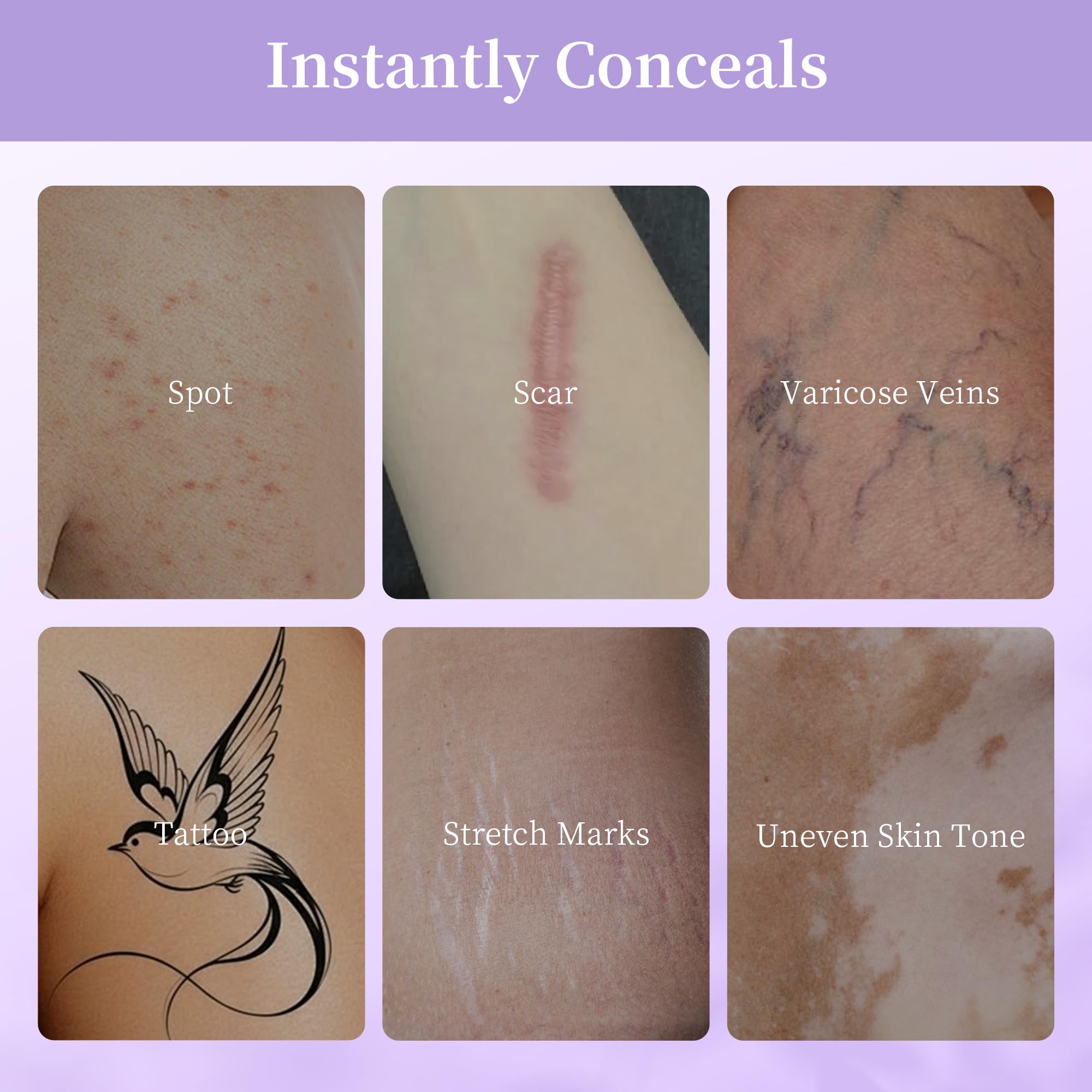 MyTend Tattoo Cover Up Concealer – Full-Coverage Waterproof Body Makeup in Deep Radiance (3.5oz)