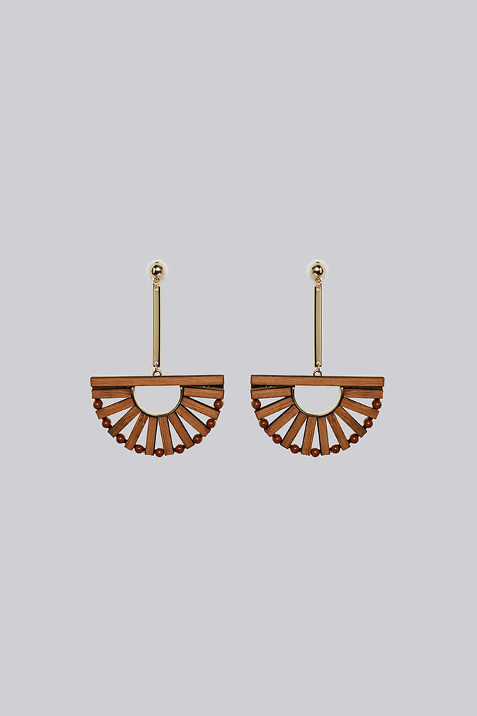 Louche Noah Wooden Pendant Earring