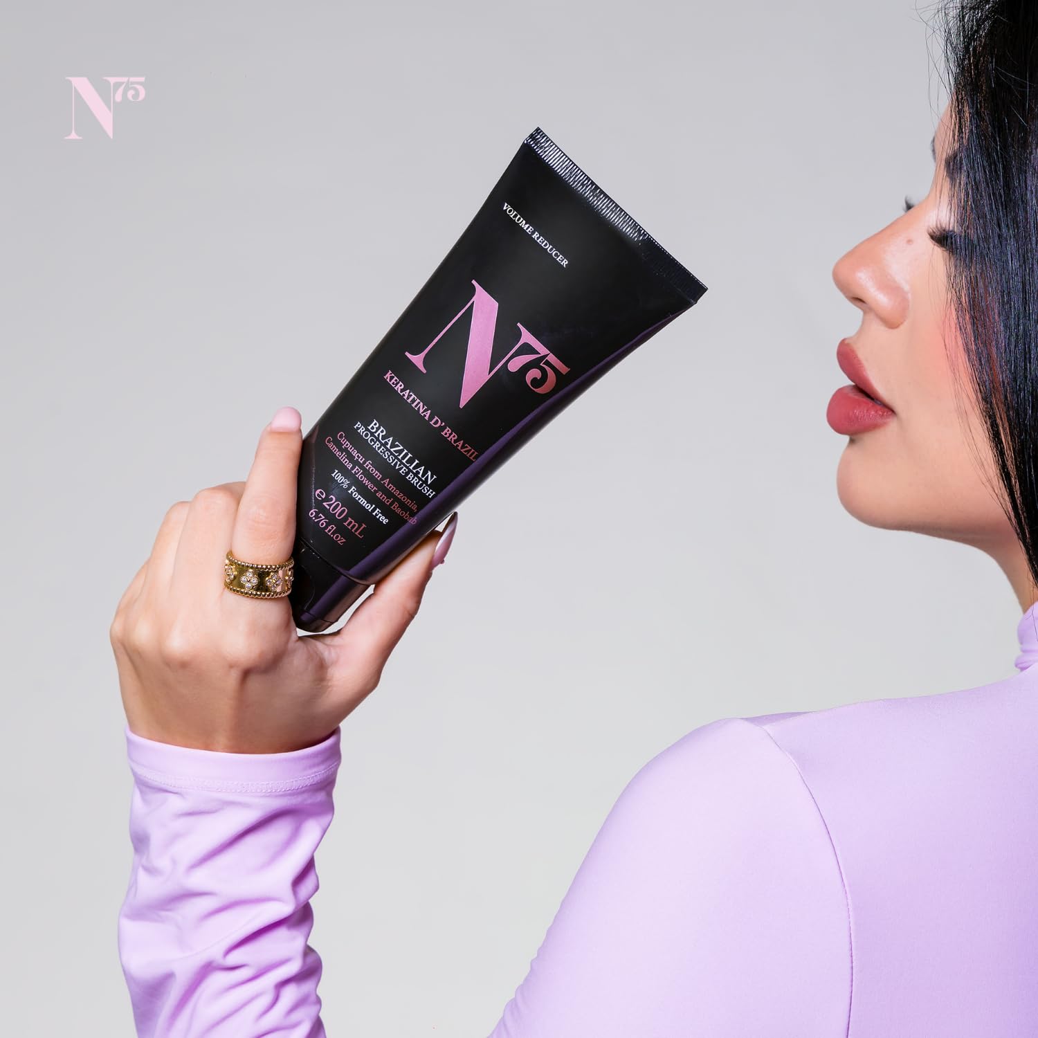 N75 Keratin Hair Smoothing Treatment – Formaldehyde-Free Brazilian Straightening for All Hair Types