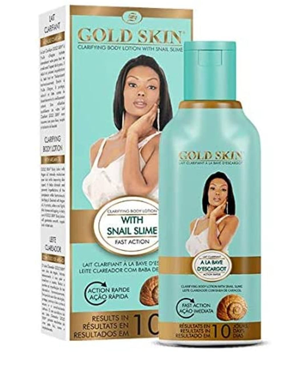 NA Gold Skin Clarifying Body Lotion with Snail Slime – Hydroquinone Free, 250 ml (8.45 fl oz)