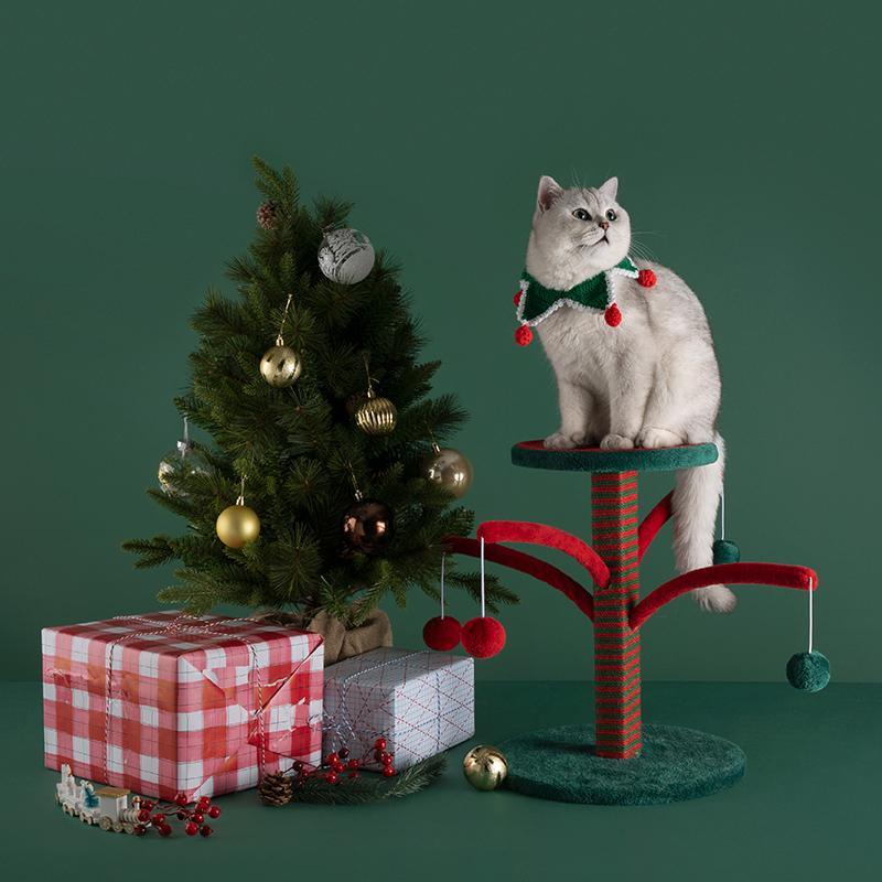 NA62 Pet Furniture Cat Kitten Christmas Tree, Scratcher Tree
