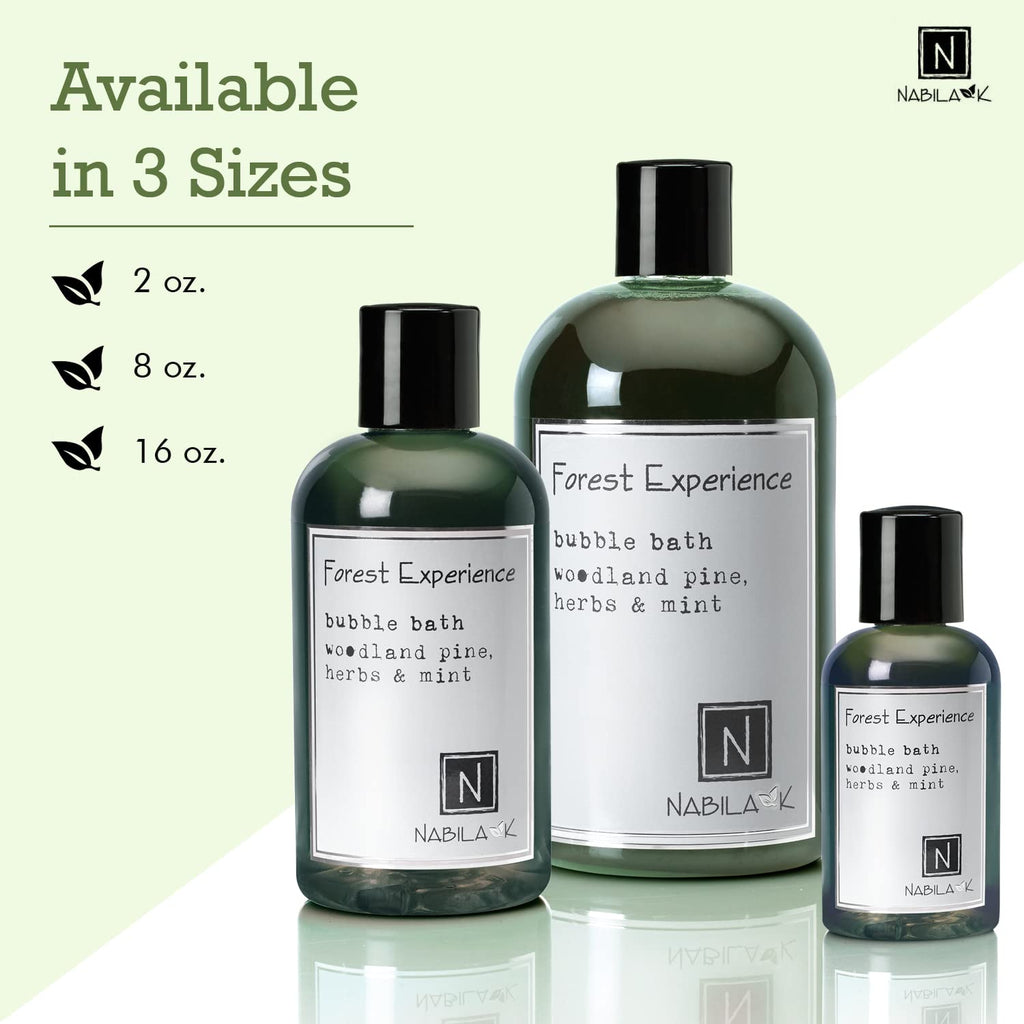 Nabila K Forest Experience Travel-Size Bubble Bath – Pine, Herbs & Mint (2 oz)