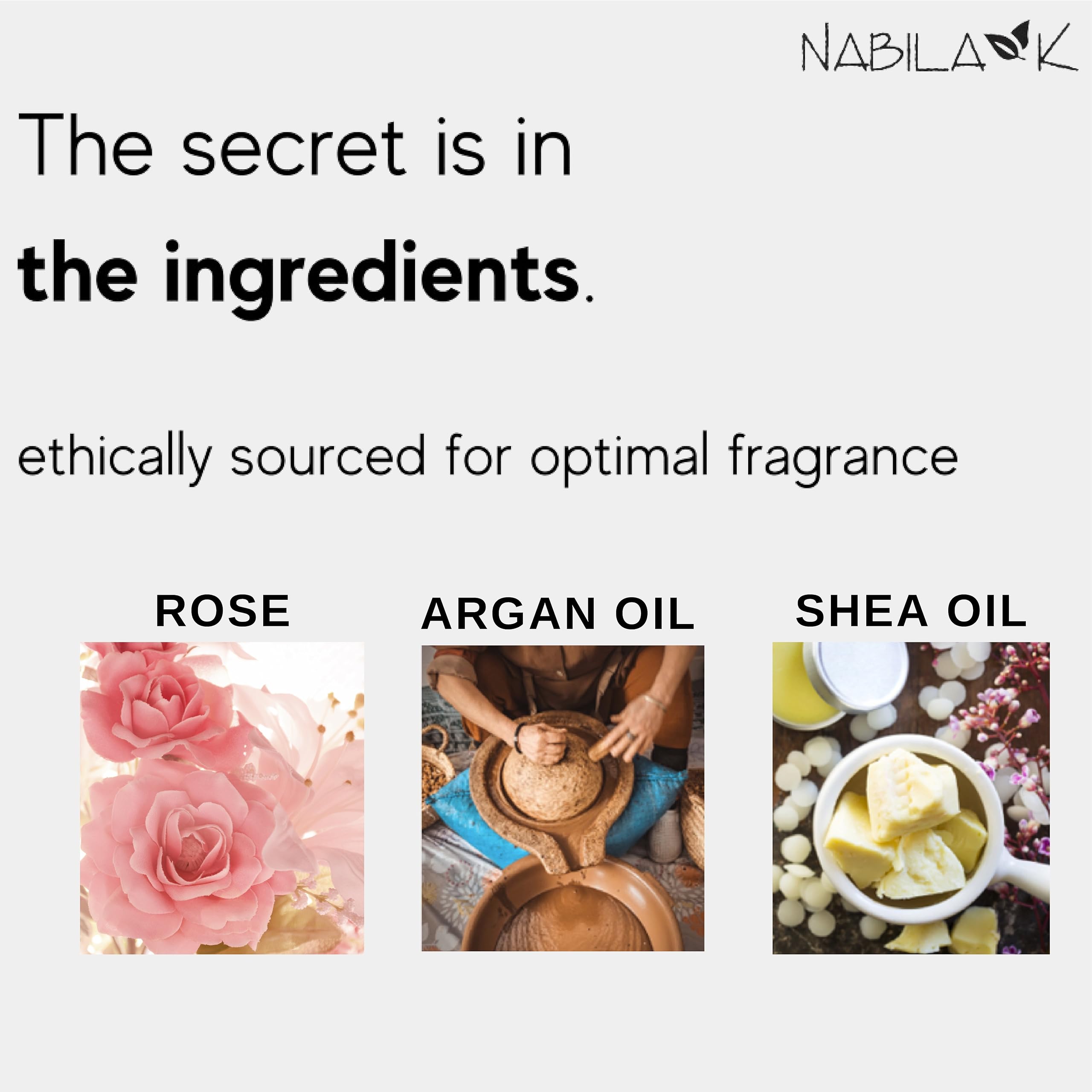 Nabila K Rose Garden Roll-On Perfume – Alcohol-Free, Organic Rose Essential Oil, TSA-Approved 0.33 oz / 10 ml