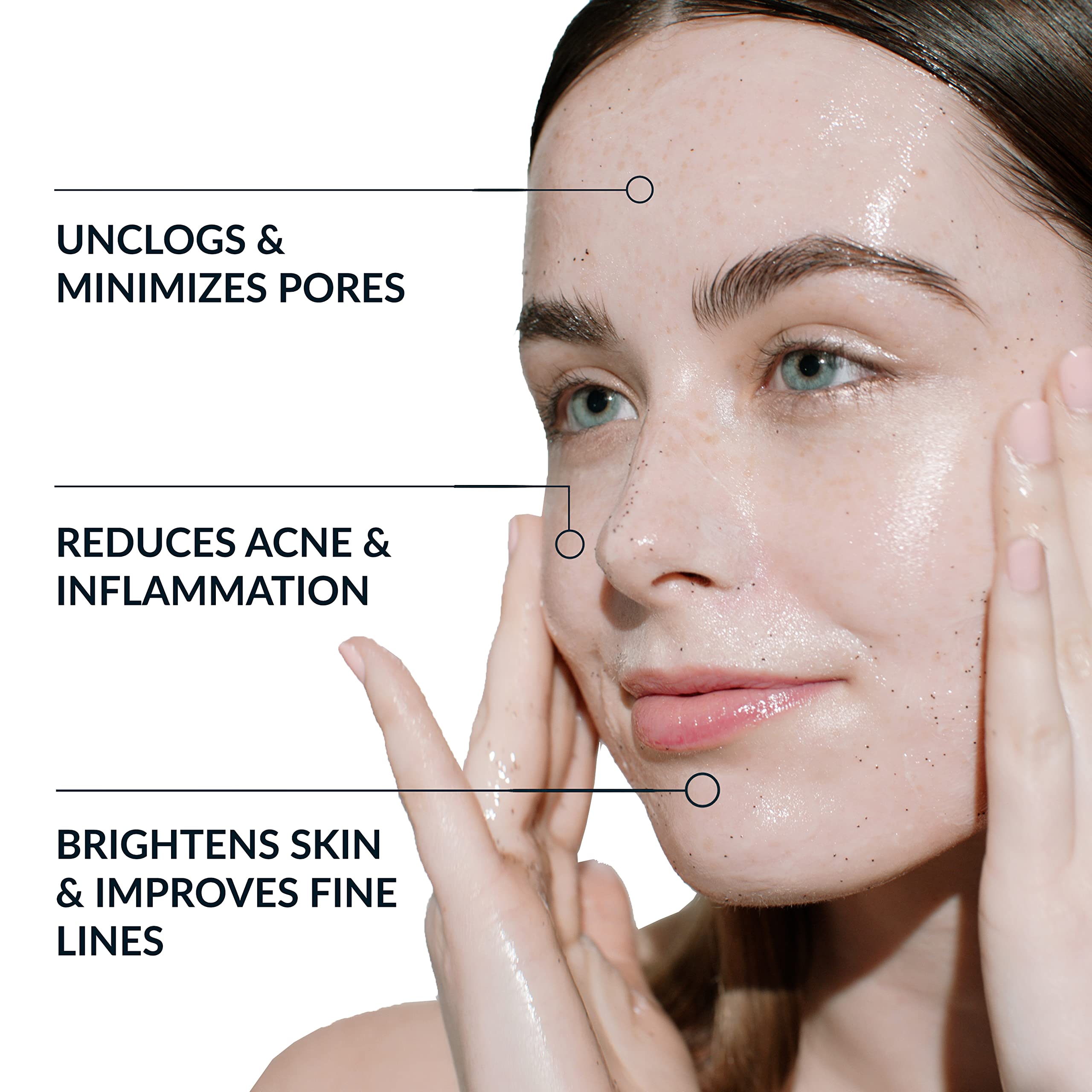 NAELI AHA/BHA Exfoliating Face Wash — 10% Glycolic Acid & Salicylic Cleanser, Pore Refining & Brightening, 6 oz