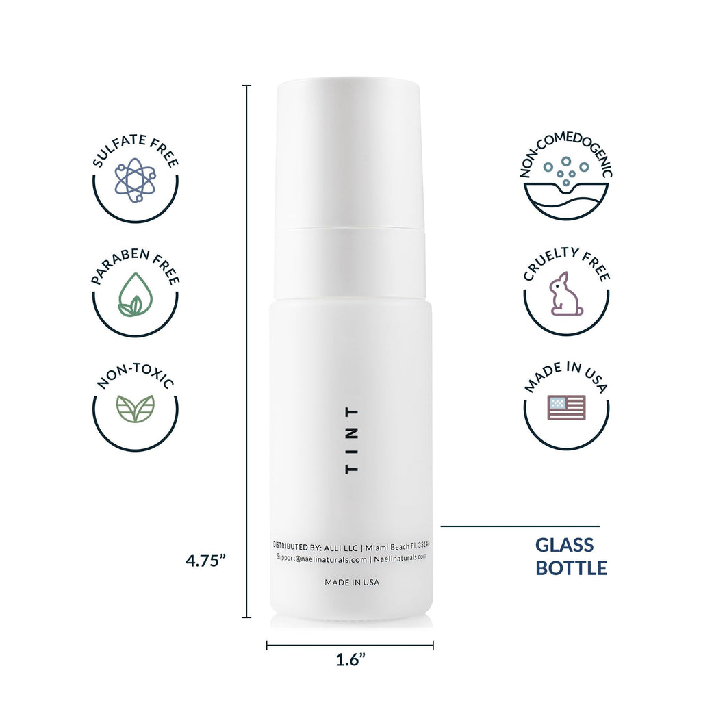 NAELI Anti-Aging Tinted Moisturizer SPF 50 – Mineral Sunscreen with Zinc Oxide, Peptides & Ceramides