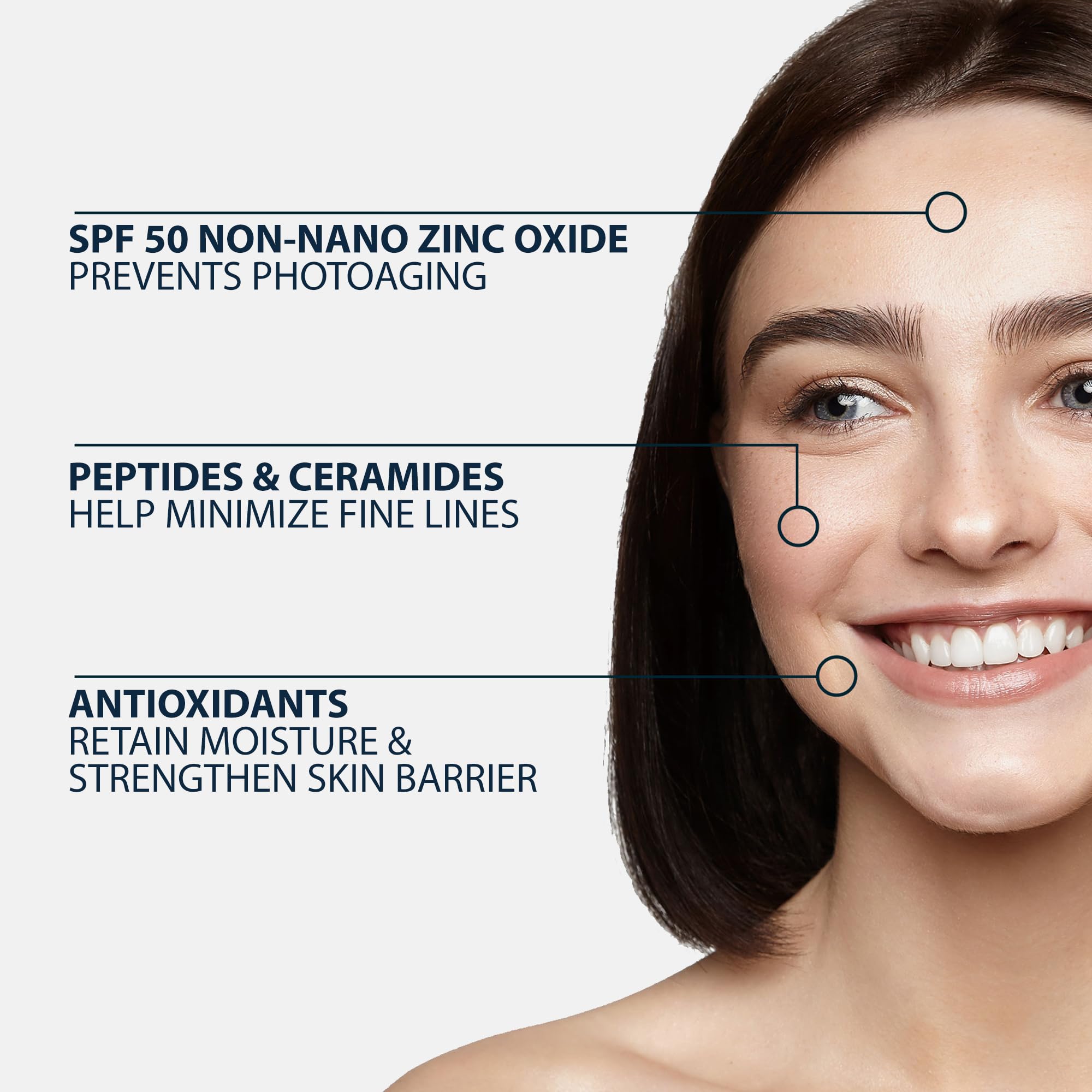 NAELI Anti-Aging Tinted Moisturizer SPF 50 – Mineral Sunscreen with Zinc Oxide, Peptides & Ceramides