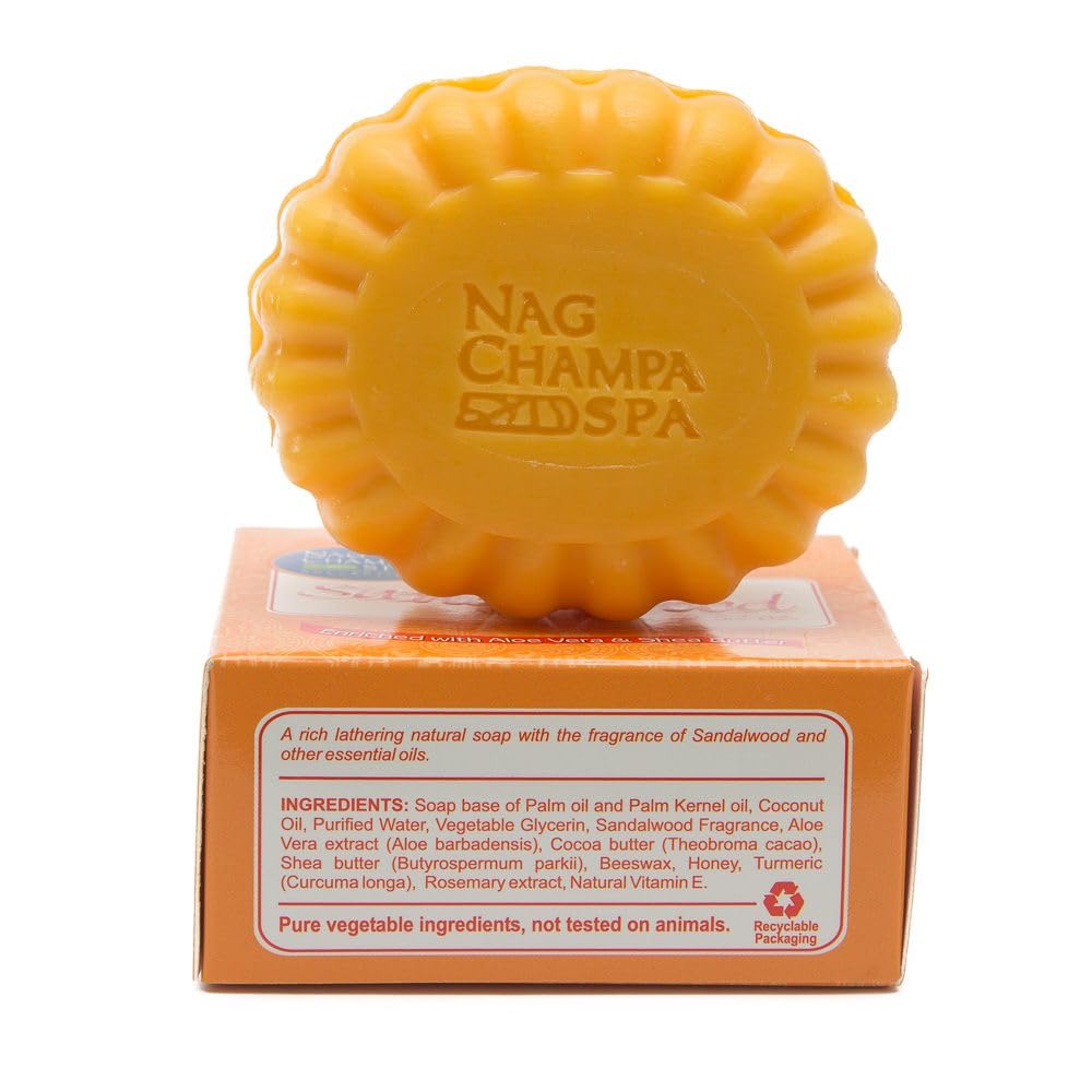 Nag Champa Spa Collection Soap Gift Set – 6 Bars (5.2 oz / 150 g each) with Nag Champa, Sandalwood & Patchouli