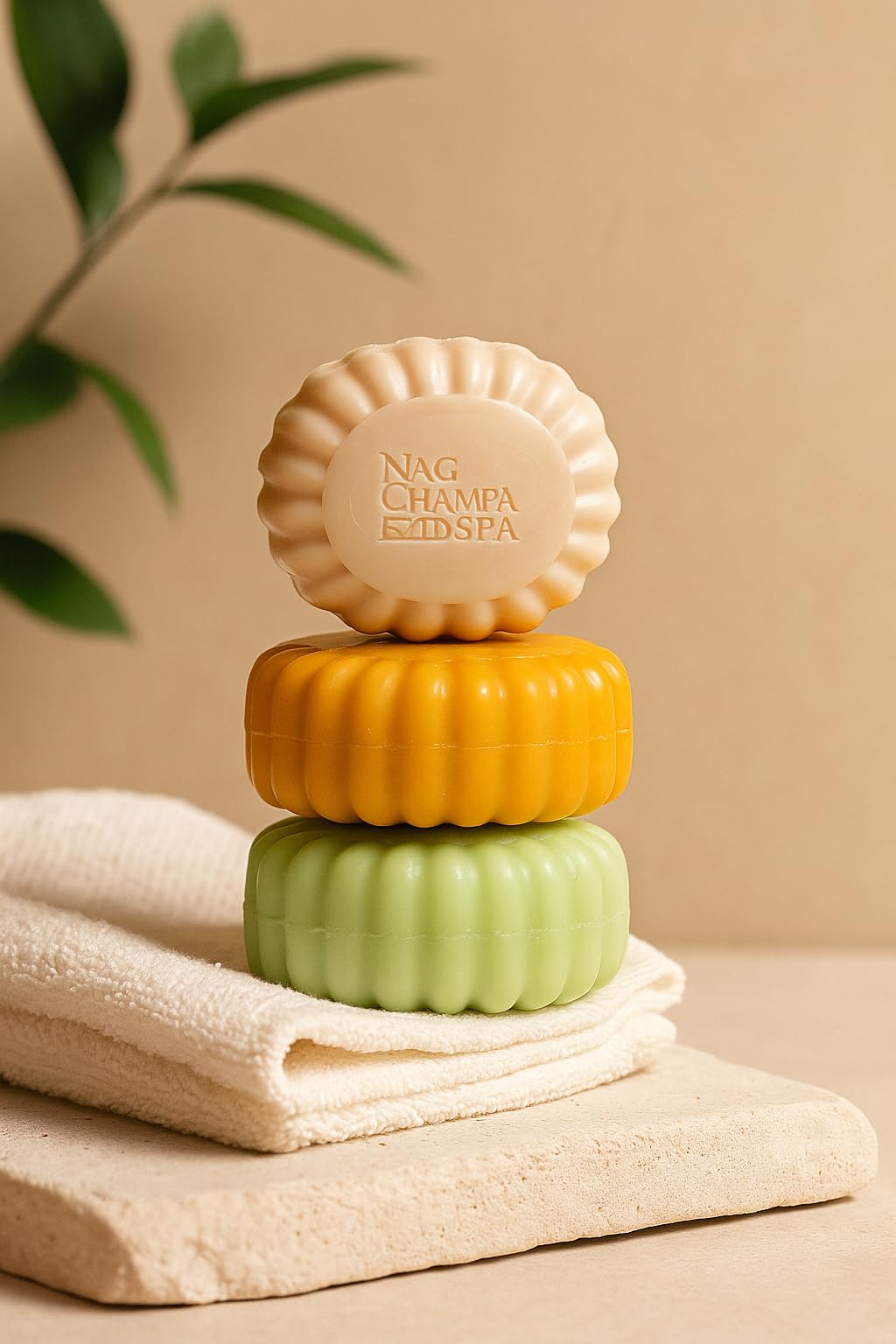 Nag Champa Spa Collection Soap Gift Set – 6 Bars (5.2 oz / 150 g each) with Nag Champa, Sandalwood & Patchouli