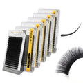 NAGARAKU 5 Trays Eyelash Extensions Matte Black 0.07LD MIX7-15 – Classic Lash Kit for Salons