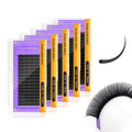 NAGARAKU 5 Trays Eyelash Extensions – 0.15mm C Curl, 11–15mm, Matte Black, Professional Faux Mink