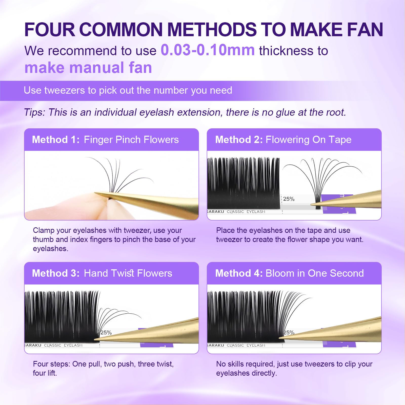 NAGARAKU 5 Trays Eyelash Extensions – 0.20mm C Curl 11–15mm, Matte Black, 16 Rows