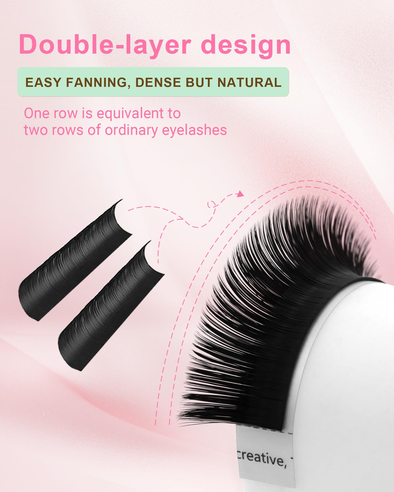 NAGARAKU Easy Fan Eyelash Extensions – 5 Tray Pack, 0.05 C Curl, 11–15mm, Beginner Friendly