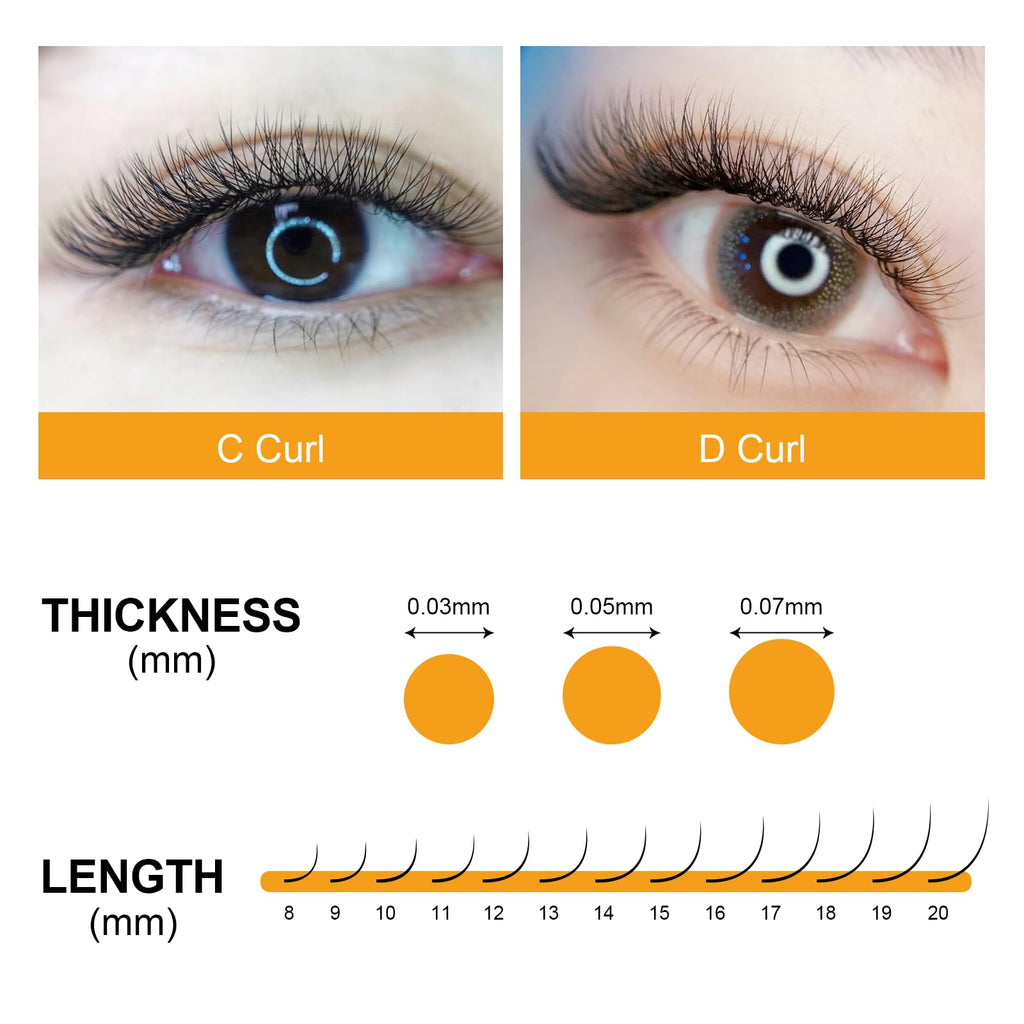 NAGARAKU Easy Fan Eyelash Extensions – 5 Tray Mega Volume Lashes, 0.05 D Curl, 11–15mm