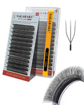 NAGARAKU U Eyelash Extensions 3D UU Lash – Lightweight U‑Shaped Fans (0.07C, 14mm)