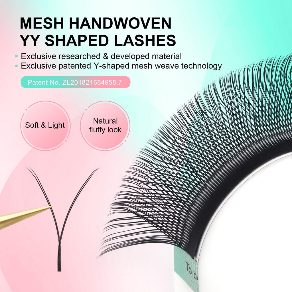 NAGARAKU YY Lash Extensions – 5 Trays Premade 4D Easy Fan 0.05mm 8–12mm