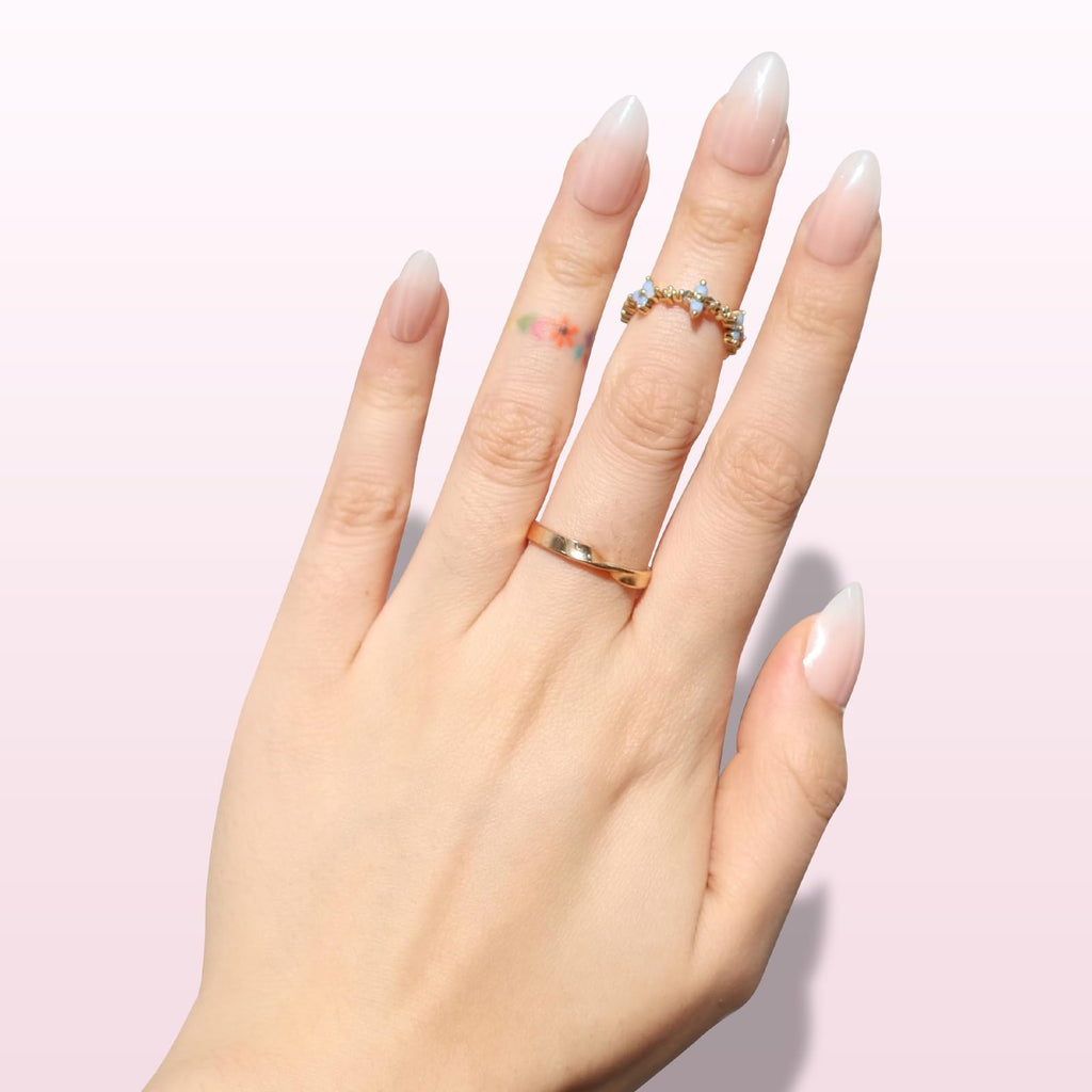 Nail Reformation Almond Nails – Pink Ombre Press On, UV Finish, 32 Tips, 16 Sizes