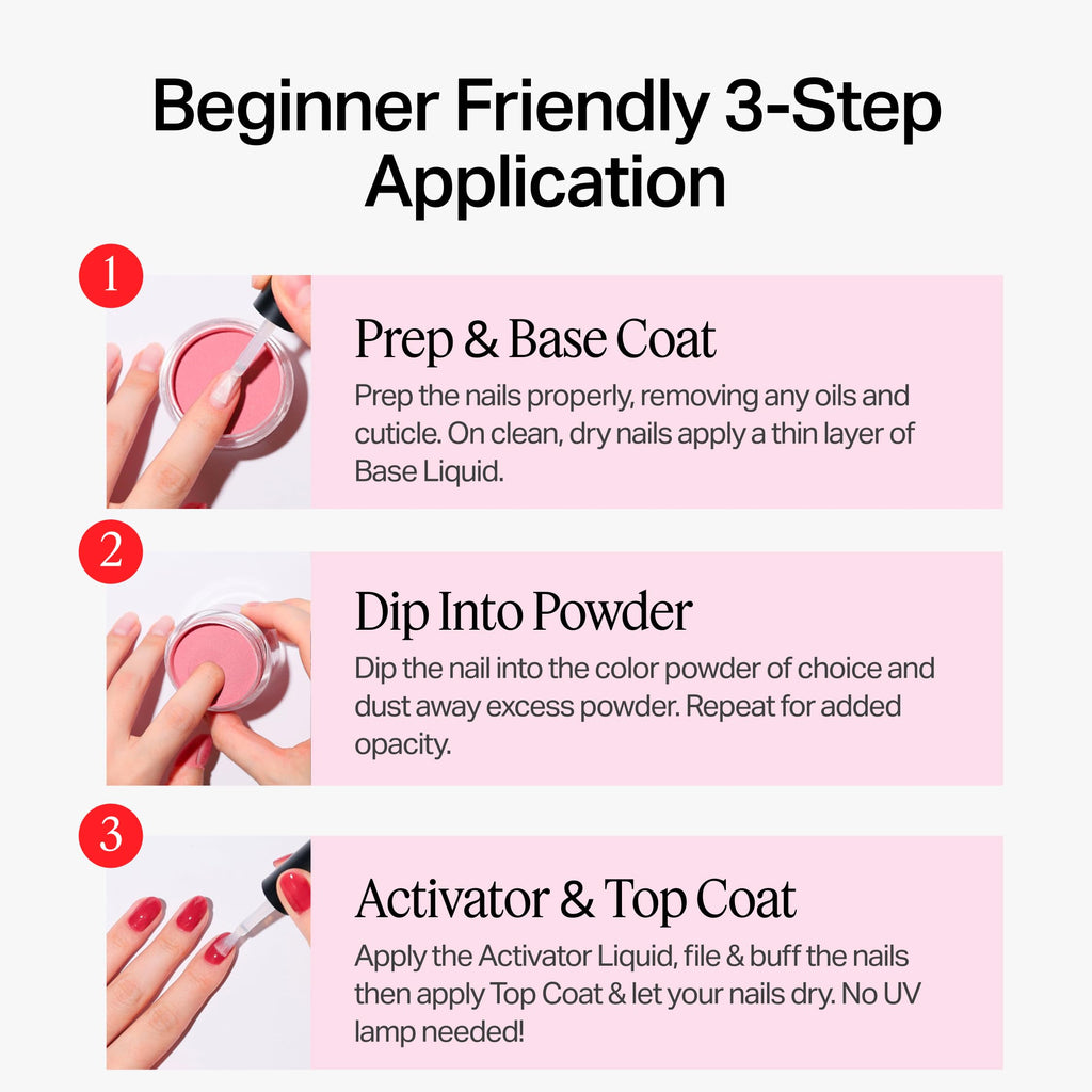 Nailboo Dip Powder Here’s A Tip: Cool White, No UV Light Needed, DIY Nails at Home 0.5 oz