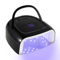 NailFace Cordless 60W UV LED Nail Lamp – Rechargeable Gel Dryer, Auto Sensor (Black)