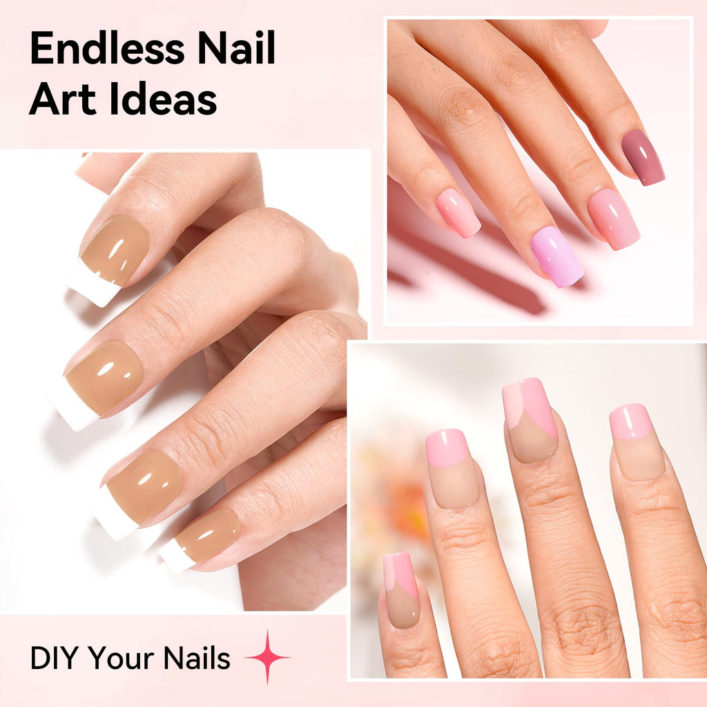 Nailshion 16-Color Nail Polish Set with Base & Top Coat and Remover Pads