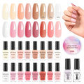 Nailshion 16-Color Nail Polish Set with Base & Top Coat and Remover Pads