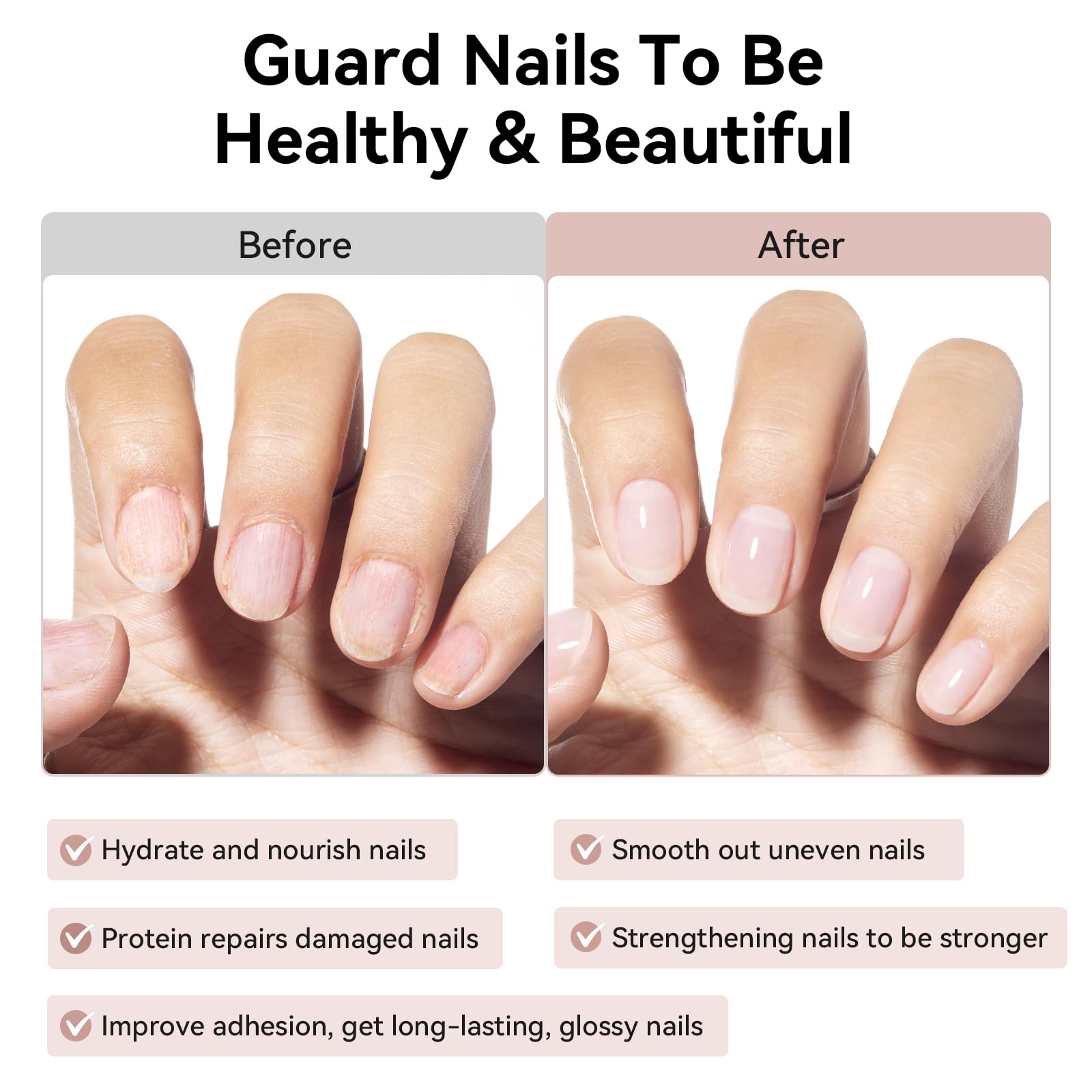 Nailshion Ridge Filler Base Coat 3-in-1 Nail Strengthener – Milky, Vegan, Salon‑Quality at Home