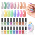 Nailshion Quick Air Dry Nail Polish – 16 Colors, Holographic & Classic Finishes with Base Coat, Remover Pads (Hema-free)