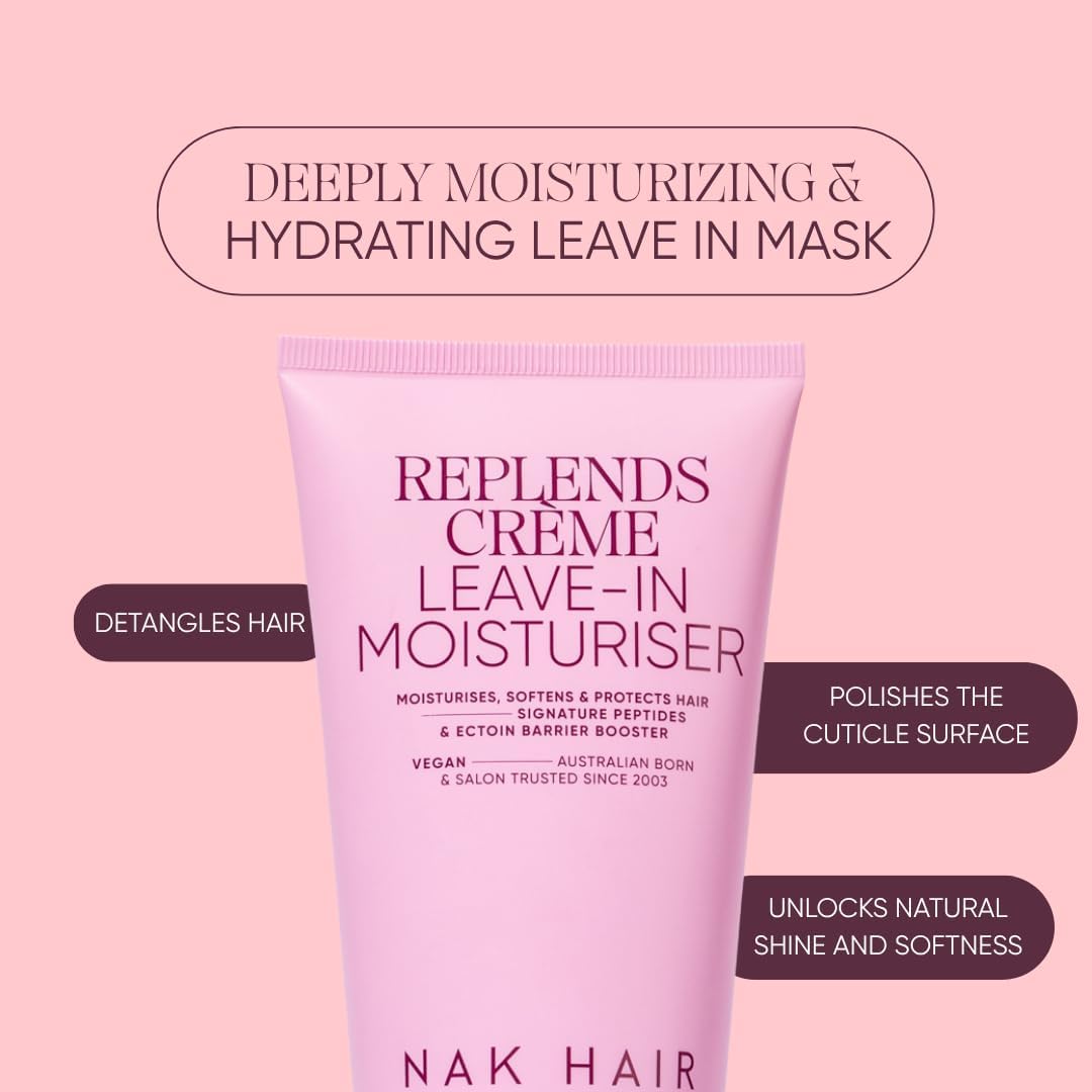 NAK Signature Replends Creme 150ml - Leave-In Hair Moisturizer for Hydration, Detangling & Protection | Vegan & Cruelty-Free